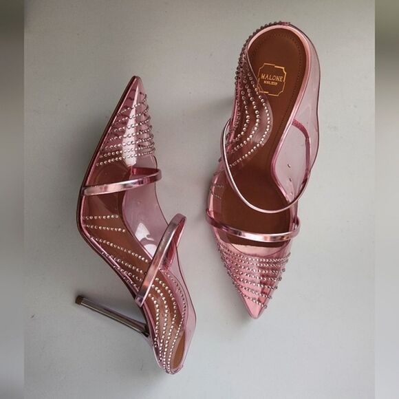 Malone Souliers Maureen Sheer Mules - Pink - Picture 12 of 16